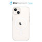 Custodia in silicone con MagSafe per iPhone 13, 14, Transparent, FixPremium