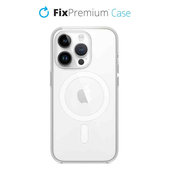 Custodia in silicone con MagSafe per iPhone 14 Pro, Transparent, FixPremium