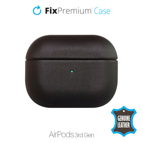 Custodia in pelle per AirPods 3, Black, FixPremium