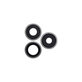 Lente fotocamera posteriore con frame 3 pz per iPhone 14 Pro, 14 Pro Max, Space Black