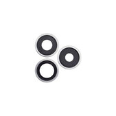 Lente fotocamera posteriore con frame 3 pz per iPhone 14 Pro, 14 Pro Max, Silver