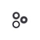 Lente fotocamera posteriore con frame 3 pz per iPhone 14 Pro, 14 Pro Max, Silver