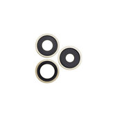 Lente fotocamera posteriore con frame 3 pz per iPhone 14 Pro, 14 Pro Max, Gold