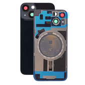 Vetro scocca posteriore con lente fotocamera, piastra metallica e magneti MagSafe per iPhone 14, Midnight