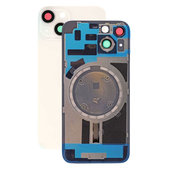 Vetro scocca posteriore con lente fotocamera, piastra metallica e magneti MagSafe per iPhone 14, Starlight