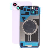 Vetro scocca posteriore con lente fotocamera, piastra metallica e magneti MagSafe per iPhone 14 Plus, Purple