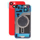 Vetro scocca posteriore con lente fotocamera, piastra metallica e magneti MagSafe per iPhone 14 Plus, Red