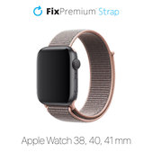 Cinturino in nylon per Apple Watch 38, 40 e 41mm, Pink, FixPremium