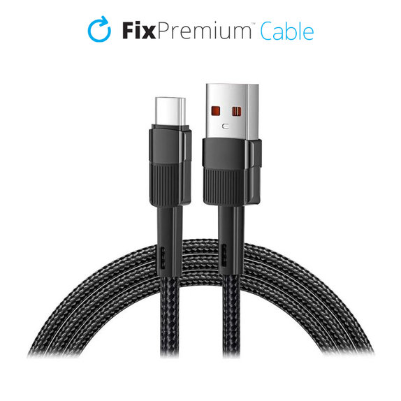 Cavo da USB-C a USB con ricarica rapida 1m, Black, FixPremium