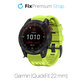 Cinturino in silicone per Garmin QuickFit 22mm, Green, FixPremium