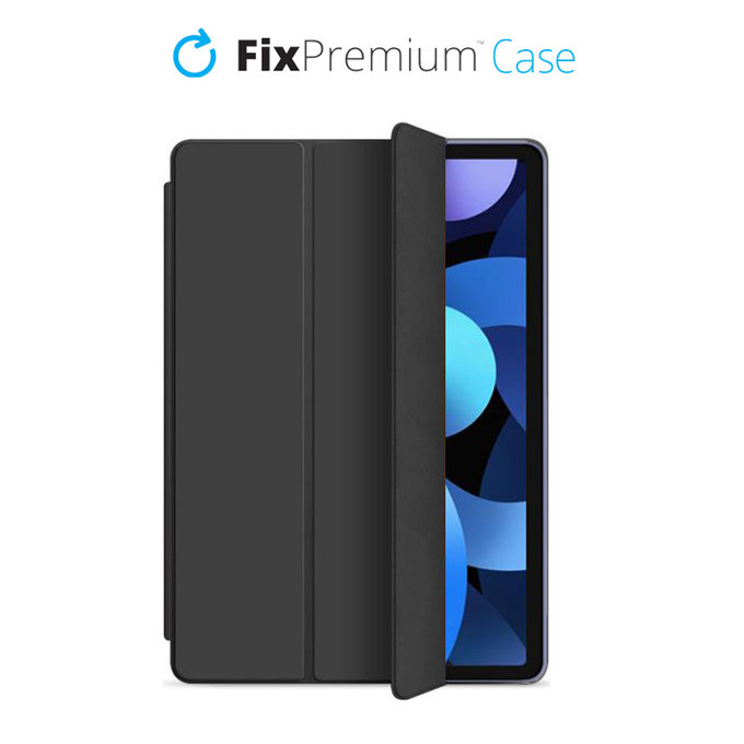 Custodia Flip in silicone per iPad Air (4th, 5th Gen), Black, FixPremium