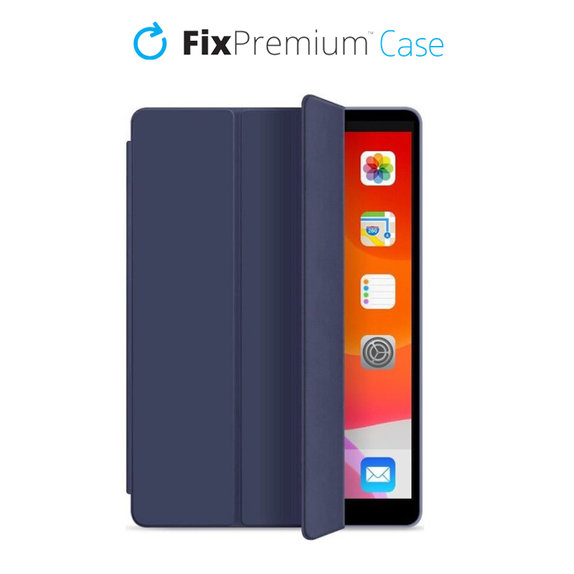 Custodia Flip in silicone per iPad 10.2" (7th, 8th, 9th Gen), Blue, FixPremium