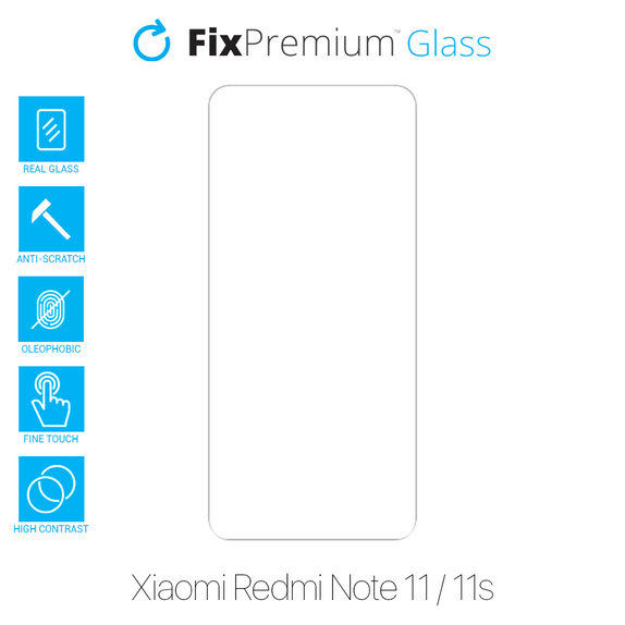Vetro temperato per Xiaomi Redmi Note 11, 11S, FixPremium