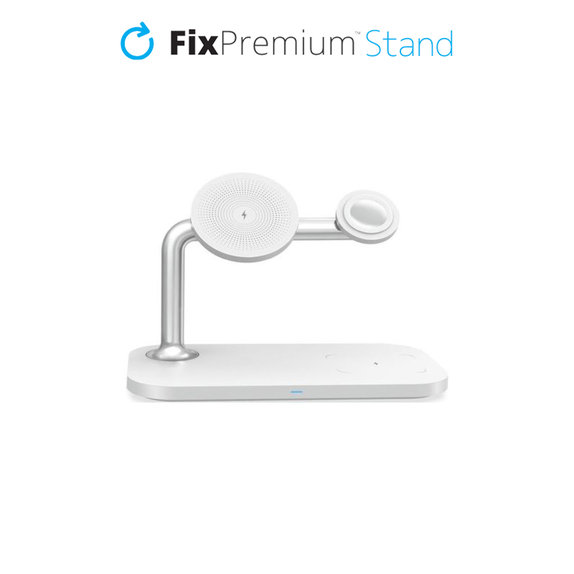 Supporto MagSafe 3in1 per iPhone, Apple Watch e AirPods, White, FixPremium