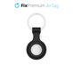 Portachiavi in silicone per AirTag, Black, FixPremium