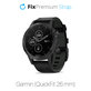 Cinturino in pelle per Garmin QuickFit 26mm, Black, FixPremium