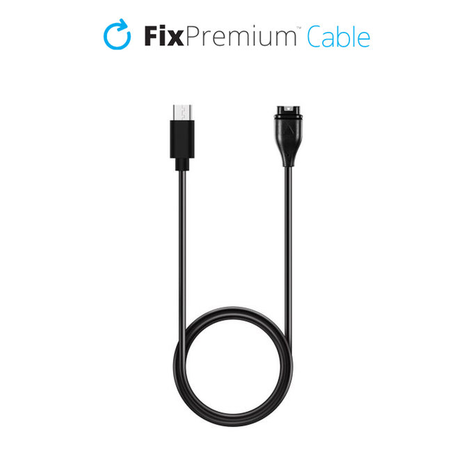 Cavo di ricarica USB-C per Garmin Watch, Black, FixPremium