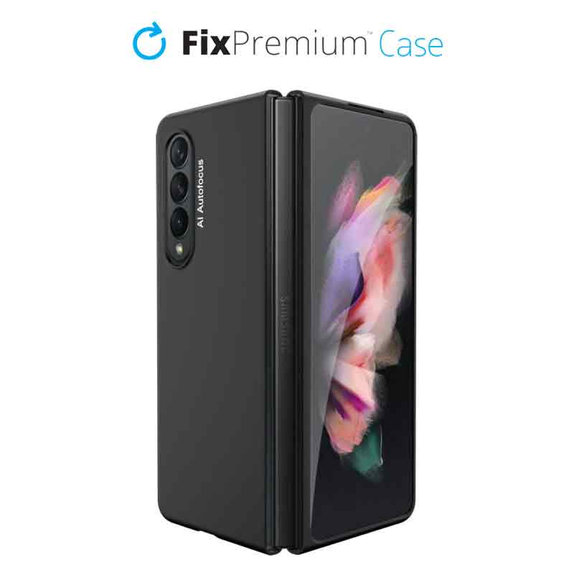Custodia in silicone per Samsung Z Fold 3, Black, FixPremium