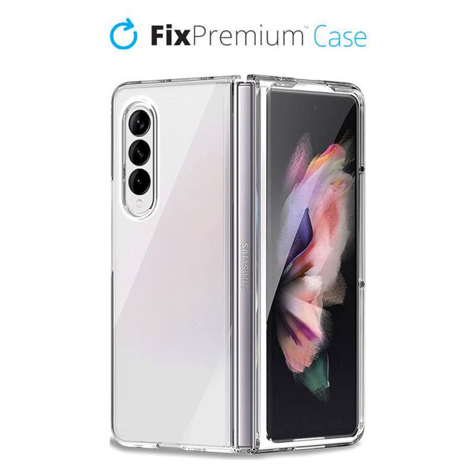 Custodia in silicone per Samsung Z Fold 3, Transparent, FixPremium