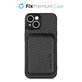 Custodia Carbon con MagSafe Wallet per iPhone 13, 14, Black, FixPremium