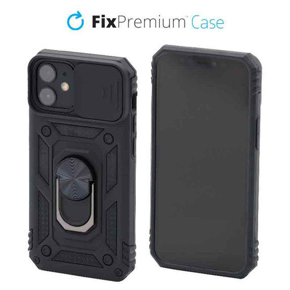 Custodia CamShield per iPhone 12 mini, Black, FixPremium