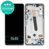 Schermo OLED per Xiaomi Poco F3, Night Black, Vetro touch con cornice