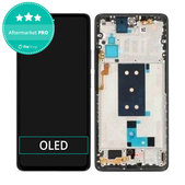 Schermo OLED per Xiaomi Poco F4 5G 22021211RG, 22021211RI, Night Black, Vetro touch con cornice
