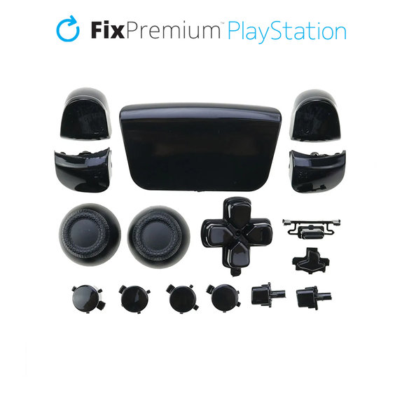 Elementi decorativi luxury per PS5 DualSense, Black, FixPremium