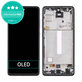 Schermo OLED per Samsung A52 5G A526B, A52s 5G A528B, Awesome Black, Vetro touch con cornice