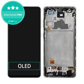 Schermo OLED per Samsung A72 A725F, A726B, Black, Vetro touch con cornice