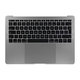 Top case con tastiera UK, microfono, trackpad e altoparlanti per MacBook Pro 13" A1708 (Late 2016 - Mid 2017), Space Gray