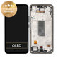 Schermo per Samsung A34 5G A346B, Black, Vetro touch con cornice, GH82-31200A, GH82-31201A, Genuine Service Pack