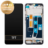 Schermo per Oppo A54s CPH2273, Black, Vetro touch con cornice, 4908020, Genuine Service Pack
