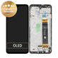 Schermo per Samsung A23 4G A235F, Black, Vetro touch con cornice, GH82-28563A, GH82-28657A, Genuine Service Pack