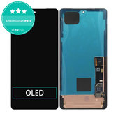 Schermo OLED per Google Pixel 7 Pro GP4BC GE2AE, Obsidian, Vetro touch con cornice