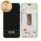 Schermo per Samsung A54 5G A546B, Light Green, Vetro touch con cornice, GH82-31231C, GH82-31232C, Genuine Service Pack