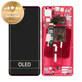 Schermo per Motorola Edge 30 Fusion, Viva Magenta, Vetro touch con cornice, 5D68C22034, Genuine Service Pack