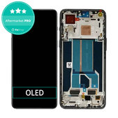 Schermo OLED per OnePlus Nord 2T CPH2399 CPH2401, Gray Shadow, Vetro touch con cornice