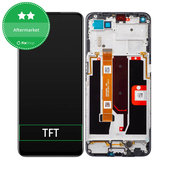Schermo per Oppo A54 5G, A74 5G, Fluid Black, Vetro touch con cornice