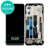 Schermo OLED per Oppo Reno 7 5G, Stary Black, Vetro touch con cornice