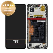 Schermo per Huawei Nova 9 SE JLN-LX1 JLN-LX3, Vetro touch con cornice, batteria, Midnight Black, 02354UVY, Genuine Service Pack