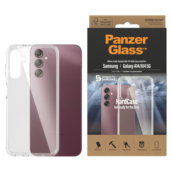 Custodia HardCase AB per Samsung Galaxy A14/A14 5G, Trasparente, PanzerGlass
