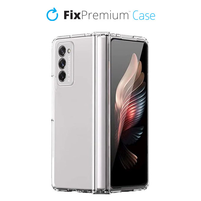 Custodia in silicone per Samsung Z Fold 2, Transparent, FixPremium