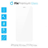 Vetro temperato per iPhone XS Max, 11 Pro Max, FixPremium