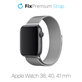 Cinturino Milanese Loop per Apple Watch 38, 40 e 41mm, Silver, FixPremium