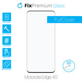 Vetro temperato 3D per MotGoldla Edge 40, FixPremium