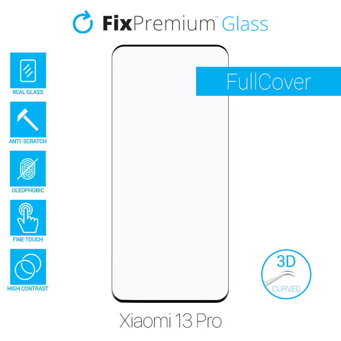 Vetro temperato 3D per Xiaomi 13 Pro, FixPremium