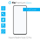 Vetro temperato FullCase per Xiaomi Redmi Note 12 Pro, FixPremium