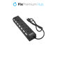 Hub USB con interruttore di alimentazione per 7 USB, Black, FixPremium
