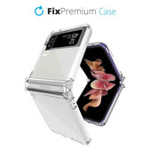 Custodia in silicone per Samsung Z Flip 4, Transparent, FixPremium